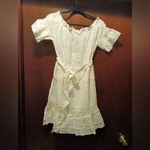 Hayden Los Angeles NWT Cotton Eyelet Lace Adorned Dress Lined Size Small